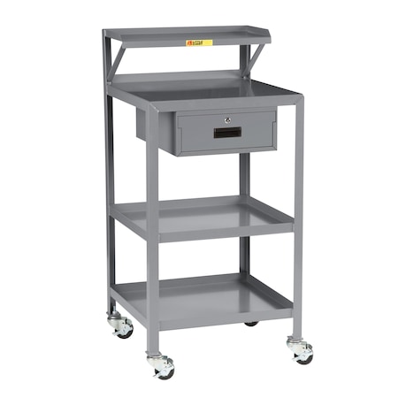 Little Giant Shop Desk, Mobile, 22" x 24", Drawer PSR22243RBKDR